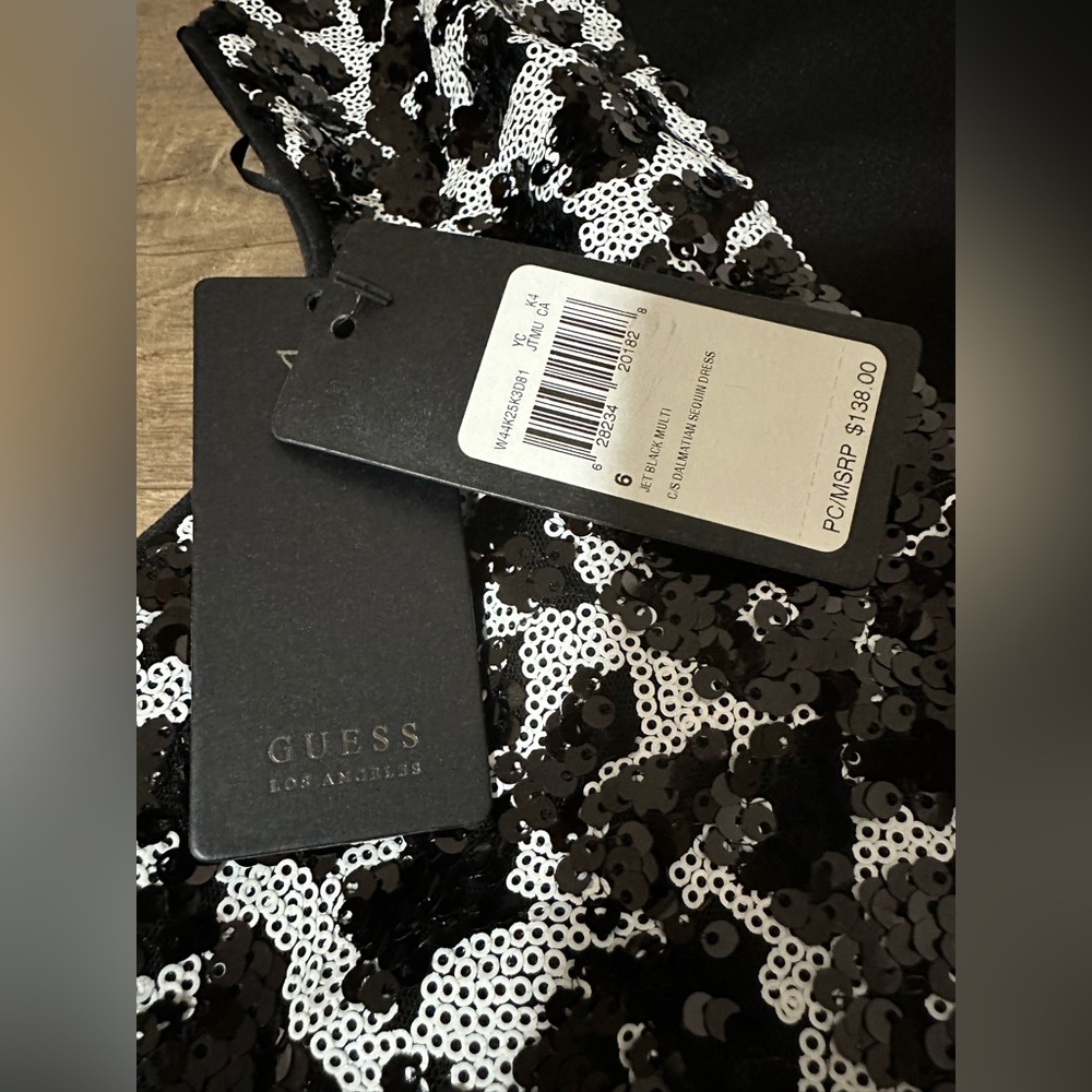 GUESS Sequin Dress (Jet Black Multi) – NWT Size 6 - Picture 9 of 12